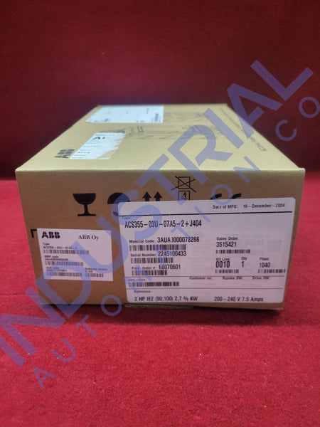 ABB ACS355-03U-07A5-2 + J404 New