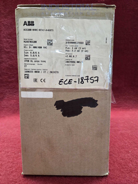 ABB ACS380-040C-07A2-4 + K475 New Surplus