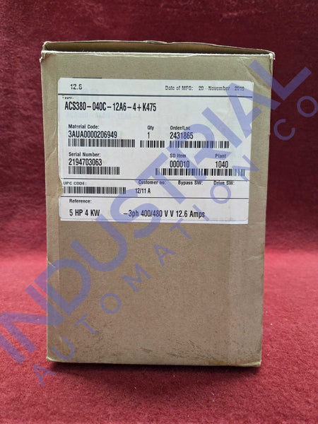 ABB ACS380-040C-12A6-4 + K475 New Surplus