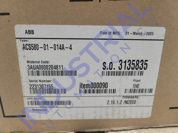 ABB ACS580-01-014A-4 New Adjustable Frequency AC Drive