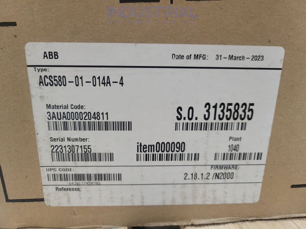 ABB ACS580-01-014A-4 New Adjustable Frequency AC Drive