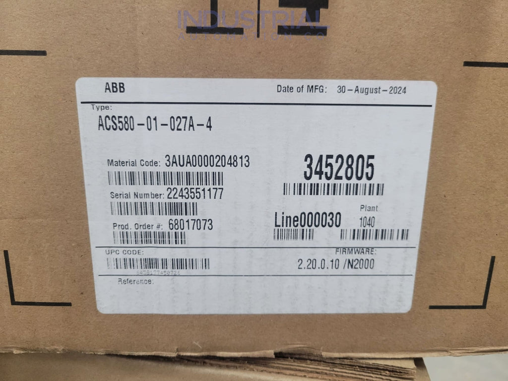 ABB ACS580-01-027A-4 New Adjustable Frequency AC Drive