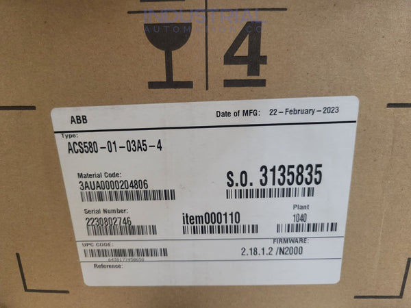 ABB ACS580-01-03A5-4 New Adjustable Frequency AC Drive
