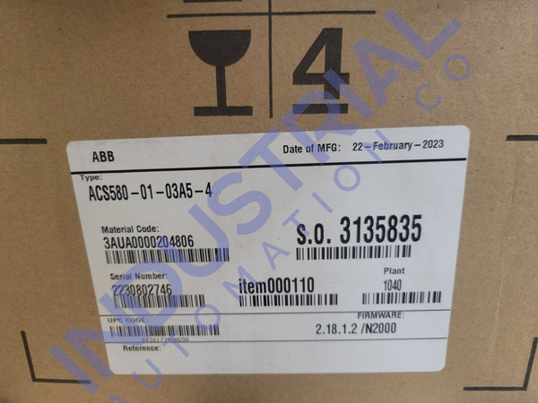 ABB ACS580-01-03A5-4 New Adjustable Frequency AC Drive