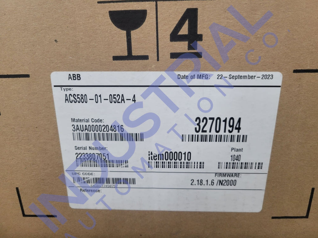 ABB ACS580-01-052A-4 New Adjustable Frequency AC Drive