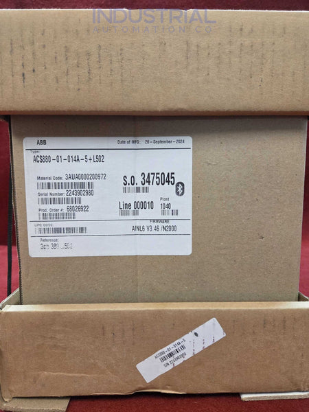ABB ACS880-01-014A-5 + L502 New