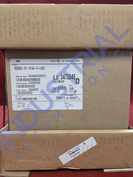 ABB ACS880-01-014A-5 + L502 New