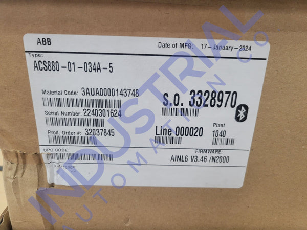 ABB ACS880-01-034A-5 New Adjustable Frequency AC Drive