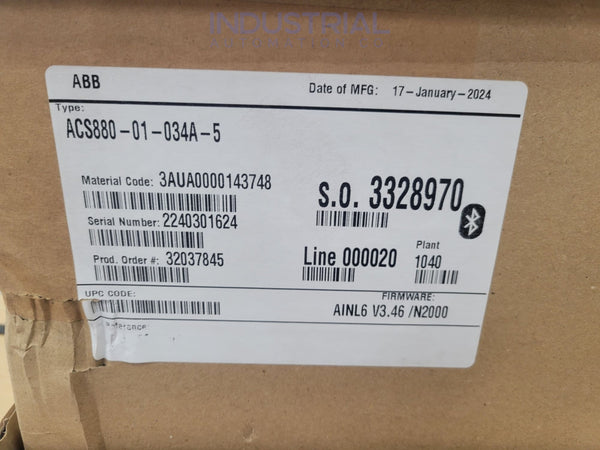 ABB ACS880-01-034A-5 New Adjustable Frequency AC Drive