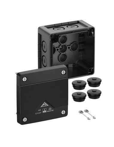 Altech 402-000-01 Abox Pro 025 noir, vide - Lot de 6