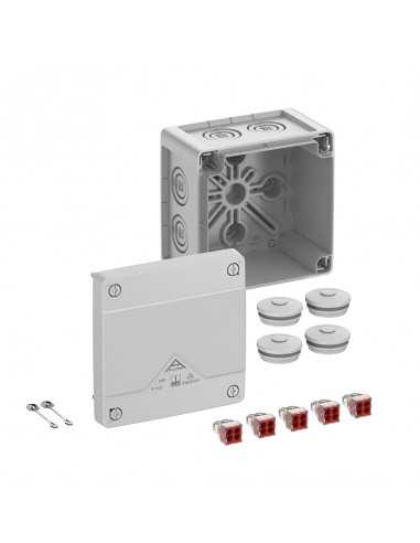 Altech 404-420-01 Abox Pro 040 gris avec 5x 5 pôles - Lot de 6