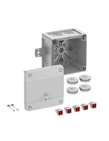Altech 404-421-01 Abox Pro 040AB gris avec 5 borniers 5 pôles - Lot de 6