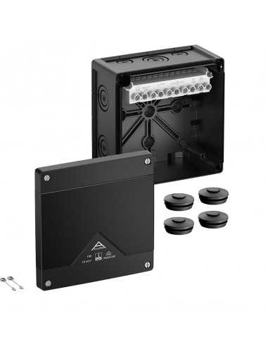 Altech 410-020-01 Abox Pro 100 noir avec 5 pôles - Lot de 2