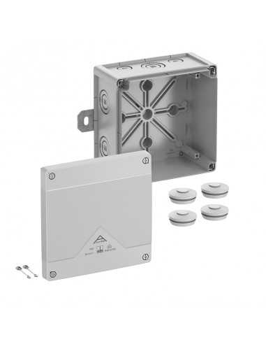 Altech 410-401-01 Abox Pro 100AB gris, vide - Lot de 4
