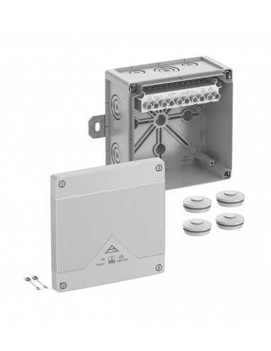 Altech 410-421-01 Abox Pro 100AB gris avec 5 pôles - Paquet de 4