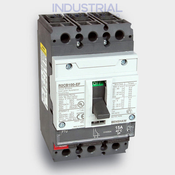 Circuit Breaker 100 A - 100 Frame 3P 600 VAC, E-Standard Fault, FTU Trip Unit, 25 KAIC Interrupt at 480 VAC