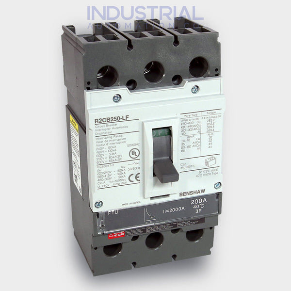 Circuit Breaker 250 A - 250 Frame 3P 600 VAC, EH-Extra High Fault, FTU Trip Unit, 100 KAIC Interrupt at 480 VAC