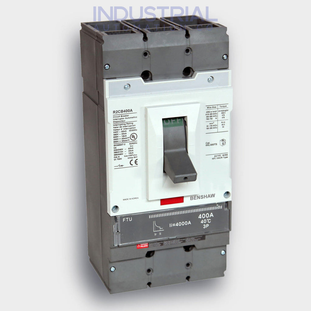 Circuit Breaker 400 A - 400 Frame 3P 600 VAC, H-High Fault, FTU Trip Unit, 65 KAIC Interrupt at 480 VAC