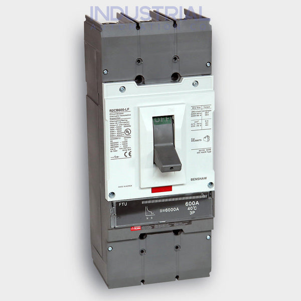 Circuit Breaker 600 A - 600 Frame 3P 600 VAC, H-High Fault, FTU Trip Unit, 65 KAIC Interrupt at 480 VAC