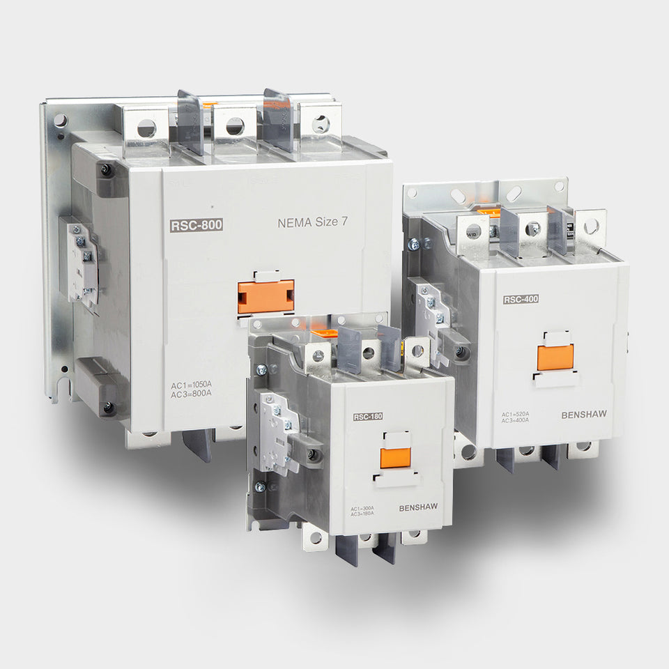 NEMA Rated Three Pole Contactor (1 NO/1 NC Auxiliary Contacts) NEMA Size 0 - 12A FLA Max (120V Coil)