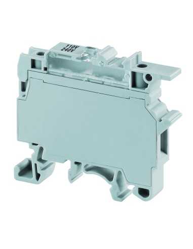 Altech CF4U(L)/110-240V/BL Bornier DIN, à vis, fusible 5x20mm, LED - Lot de 100
