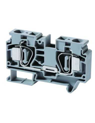 Bornier Altech CSC16T/BU DIN, à ressort, traversant - Lot de 50