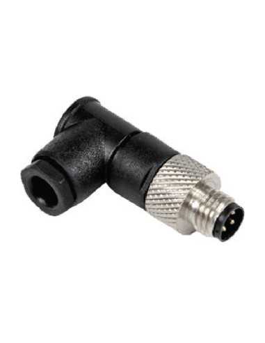 Connecteur Altech CNF08-R3SP0-BP5 à câbler sur site, M8, femelle, 90°, 3 broches - Lot de 40