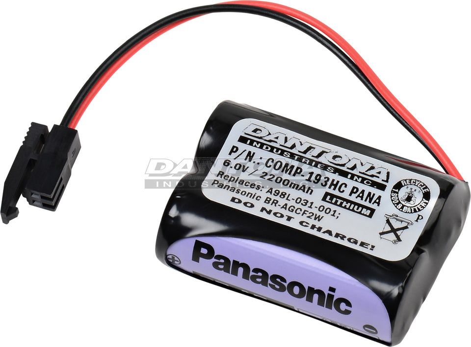 Replacement Battery for the Panasonic BR-AGCF2W - 6V 2200mAh Lithium