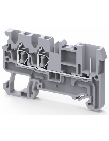 Blocs de jonction DIN Altech CX2.5/4/2B, à ressort, enfichables, embase – Lot de 100