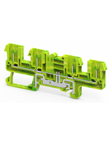 Bornier Altech CXG2.5/4/4B DIN, à pince ressort, enfichable, de terre - Lot de 50
