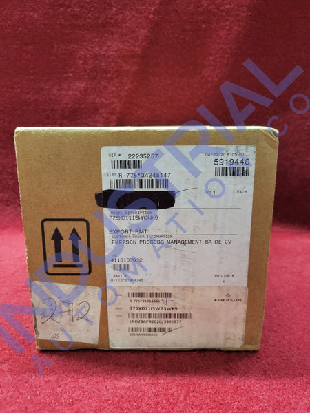 Emerson Fisher 775XD11I5AWA3WK9 New Surplus