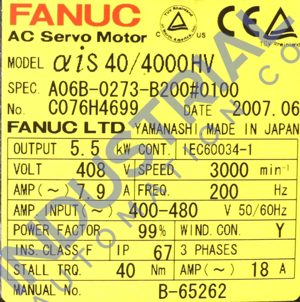 Fanuc A06B-0273-B200#0100