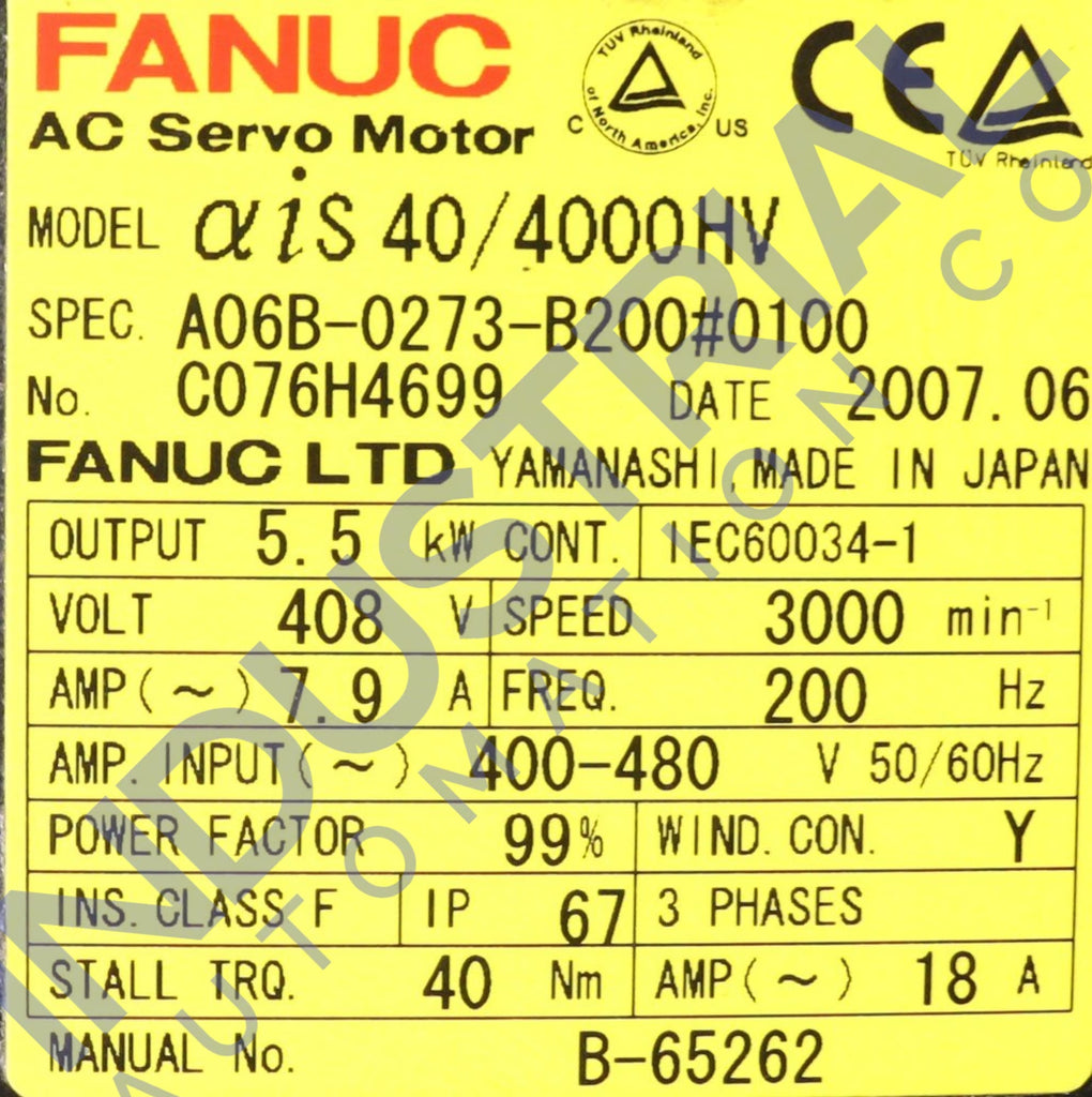 Fanuc A06B-0273-B200#0100