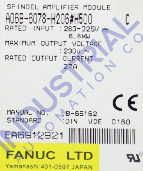 Fanuc A06B-6078-H206#500