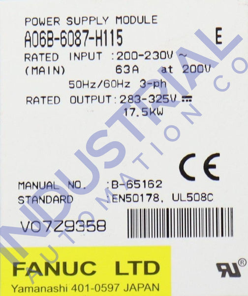 Fanuc A06B-6087-H115