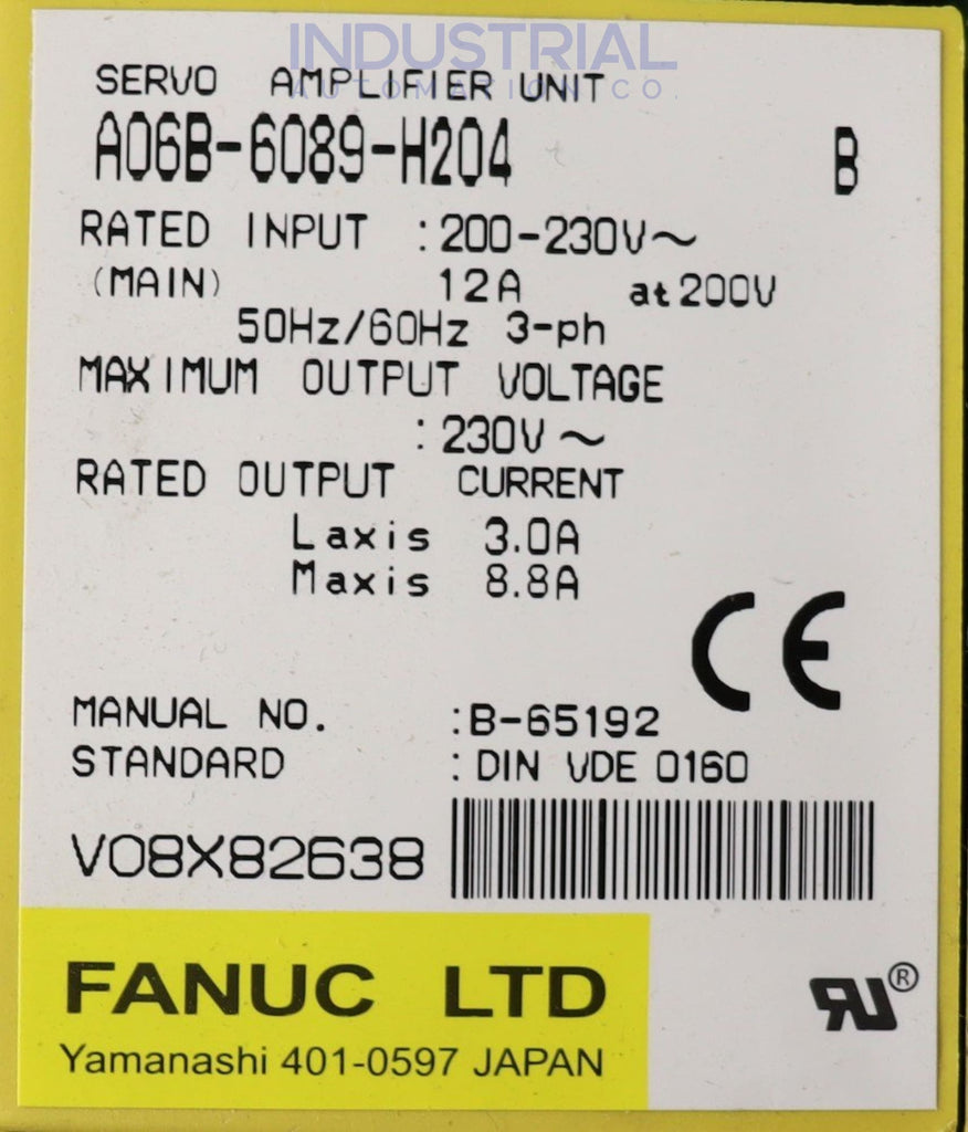 Fanuc A06B-6089-H204