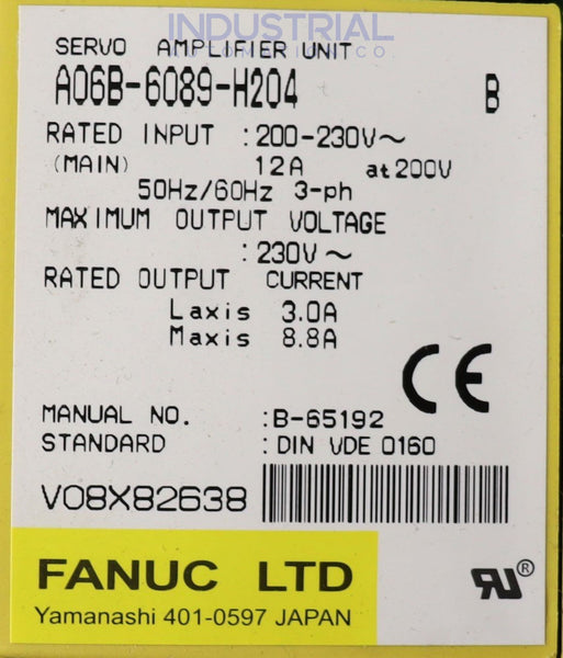 Fanuc A06B-6089-H204
