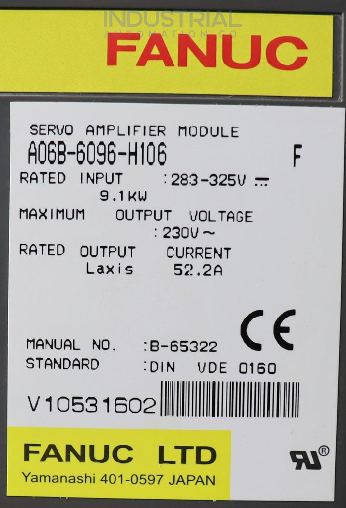 Fanuc A60B-6096-H106