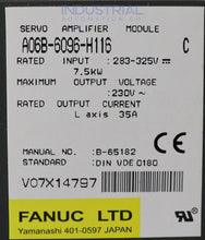 Load image into Gallery viewer, Fanuc A06B-6096-H116