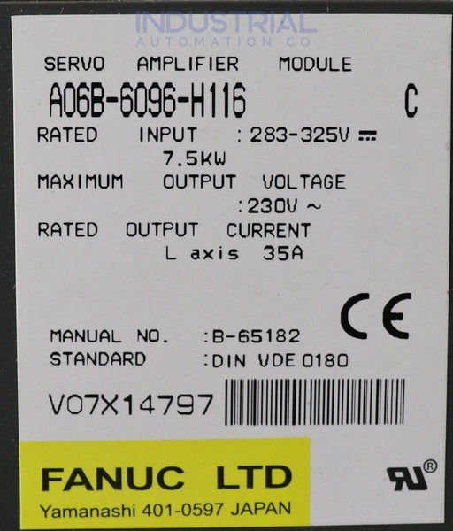 Fanuc A06B-6096-H116