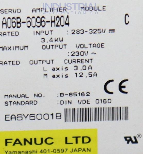 Fanuc A06B-6096-H204