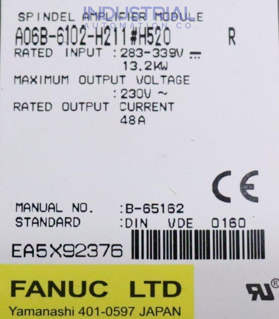 Fanuc A06B-6102-H211#h520