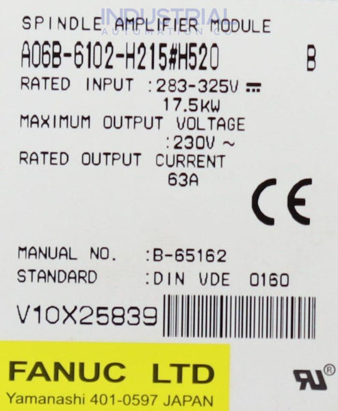 Fanuc A06B-6102-H215#h520