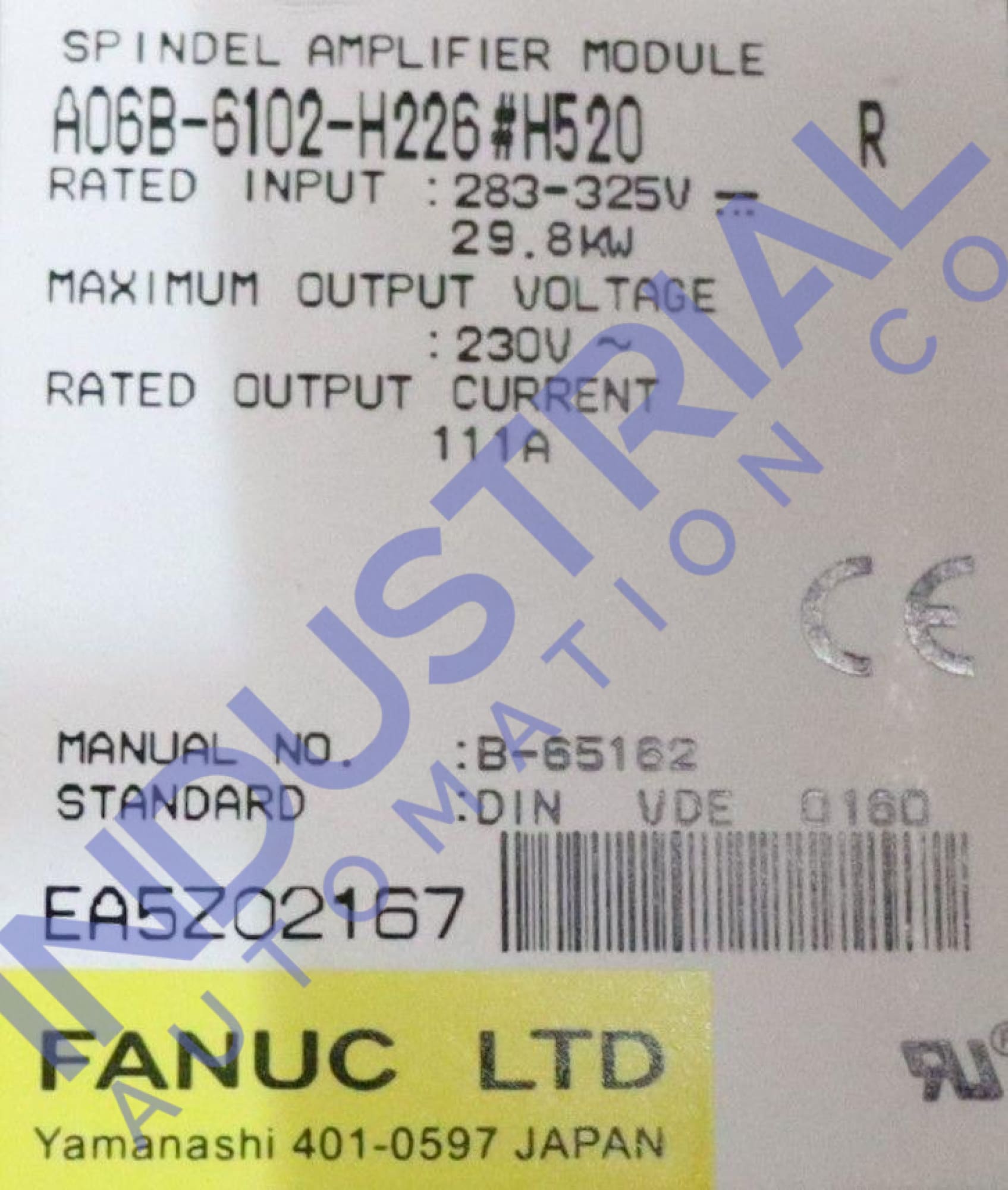 FANUC A06B-6102-H226#H520 Spindle Amplifier Module