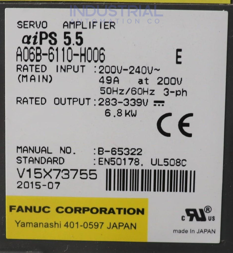 Fanuc A06B-6110-H006