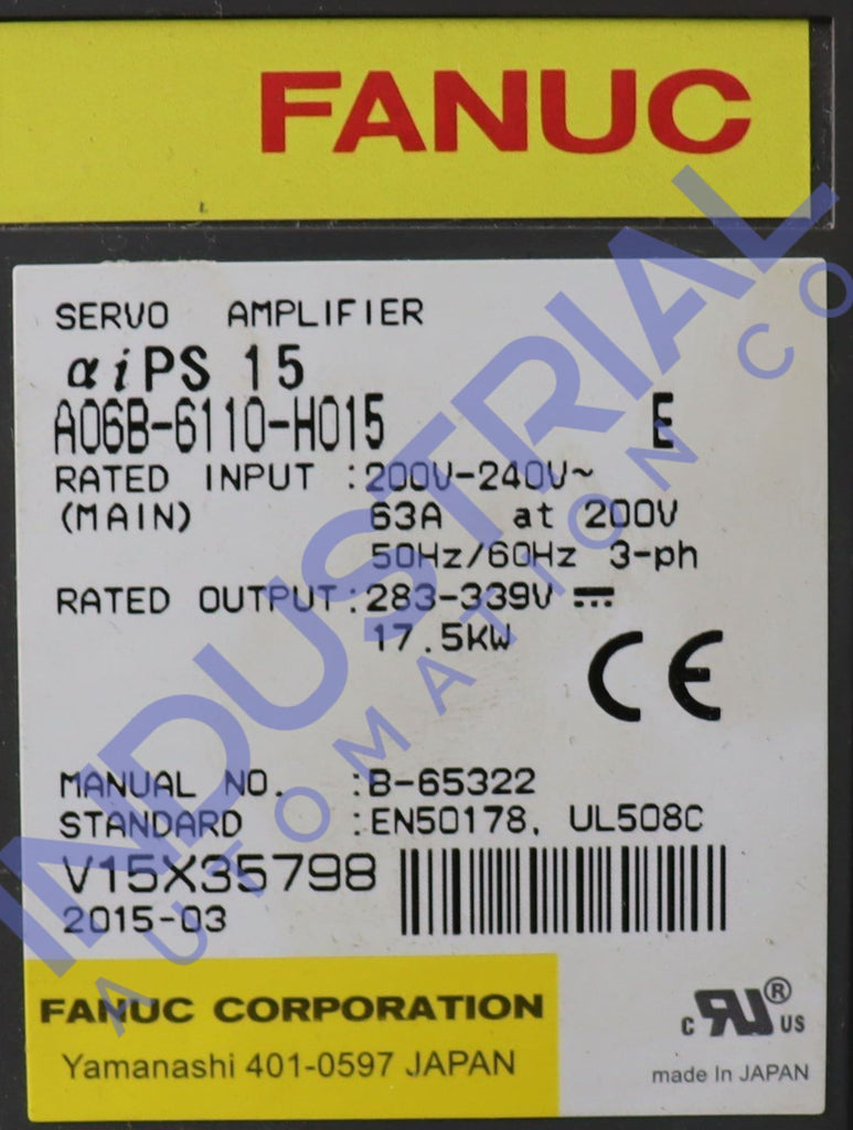 Fanuc A60B-6110-H015