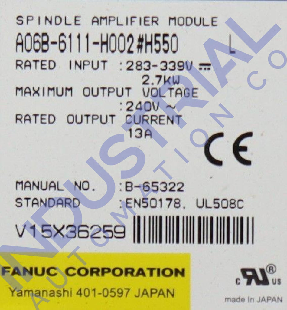 Fanuc A06B-6111-H002#h550