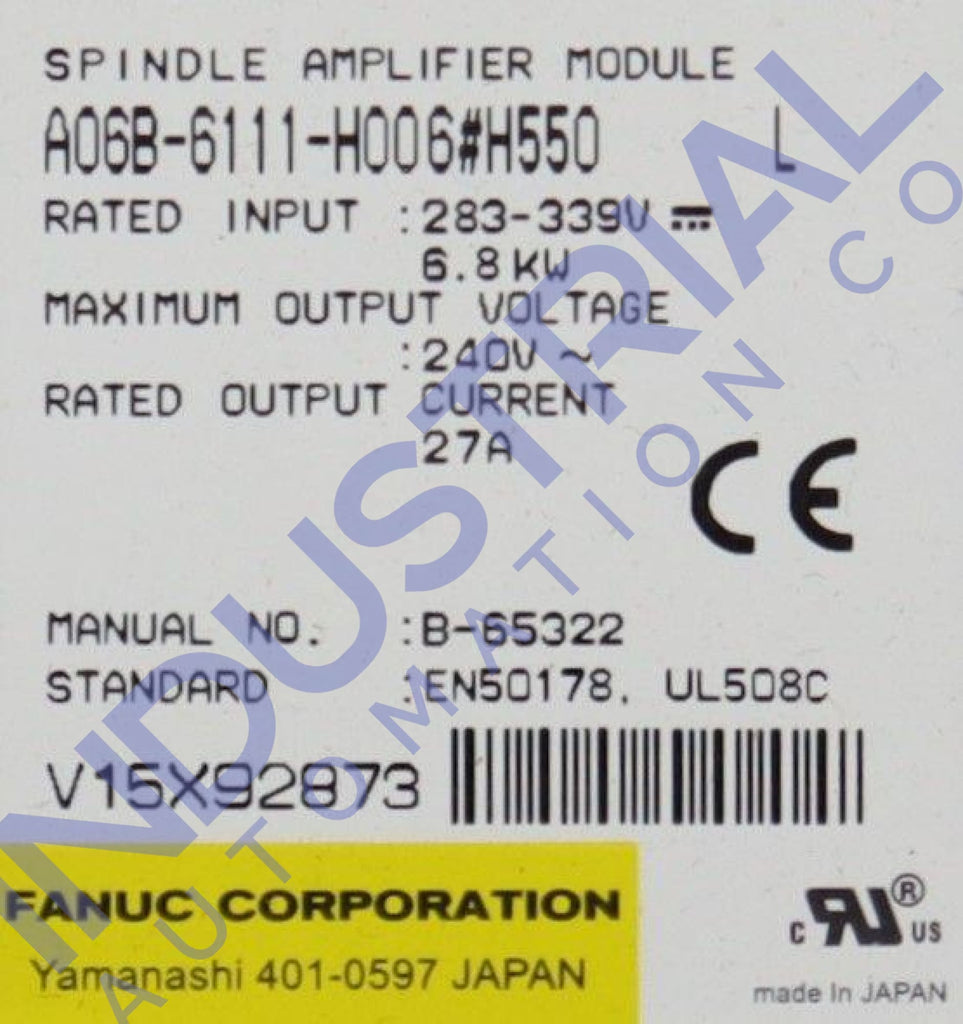 Fanuc A06B-6111-H006#h550