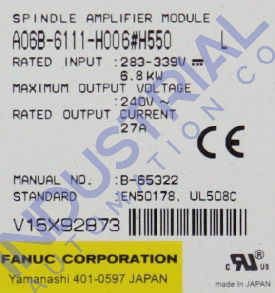 Fanuc A06B-6111-H006#h550