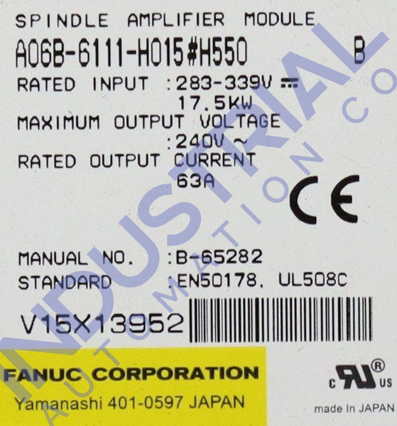 Fanuc A06B-6111-H015#h550